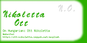 nikoletta ott business card